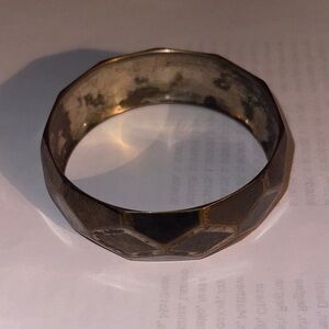 Silver tone Geometric Bangle Bracelet